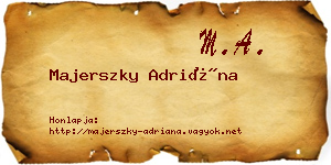 Majerszky Adriána névjegykártya